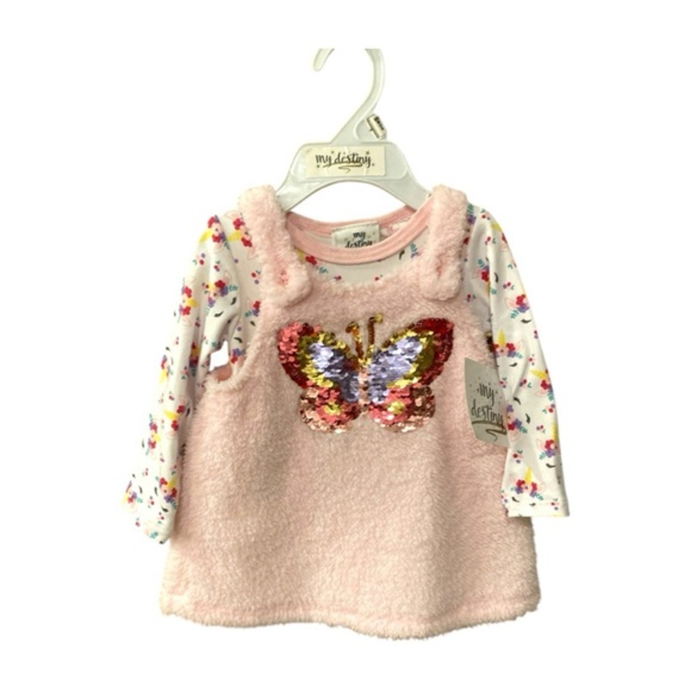 My Destiny Butterfly Jumper & Onesie - 6-9 months Pink  NWT